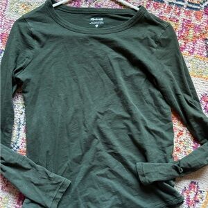 Madewell Organic cotton blend Women's Green Long Sleeve Top XS